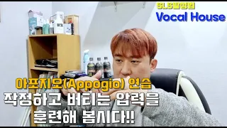 보컬트레이닝/아포지오(Appogio)훈련 - 호흡이 새는 약한 목소리 성대접촉과 볼륨을 강화하는 연습을 해 봅시다.