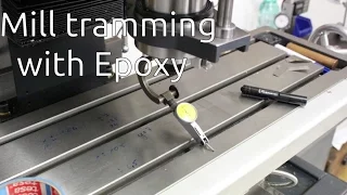 Tramming a milling machine with epoxy