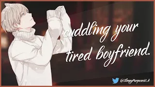 Cuddling with your tired boyfriend (Asmr) (1 Hour) (Breathing) (Sleep Aid)