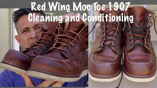 Red Wing Moc Toe 1907 Cleaning and Conditioning | Short Version