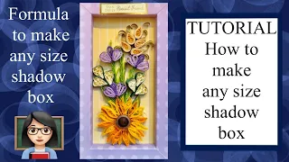 💡How-to Tutorial to make any size shadow box frame that fits your project #frame #craft #cardmaking