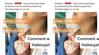 NEWBORN BABY WAS PRONOUNCED DEAD BY DOCTORS BUT THE MOTHER PRAYED AND THE BABY BEGAN TO CRY  💪OF PRA