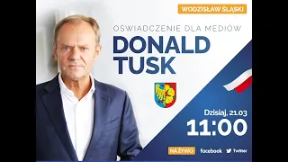 Donald Tusk - oświadczenie dla mediów