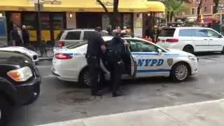 NYPD RESPONDING & ARRESTING VERY AGITATED WOMAN CAUGHT STEALING AT A CVS STORE IN MANHATTAN, NYC.