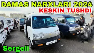 30 YANVAR DAMAS NARXLARI 2024. SERGELI MASHINA BOZORI NARXLARI 2024