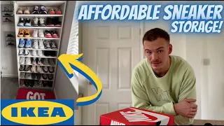 THE BEST SNEAKER STORAGE ON A BUDGET (IKEA HACK)