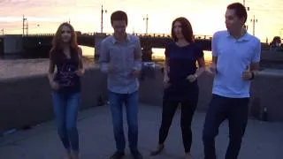 AIESEC Dance Superstar near Palace Bridge in Saint Petersburg