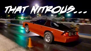 THIS NITROUS CAMARO IS LAUNCHING HARD!! HOW MUCH DID HE SPRAY?!?