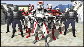 Coruscant Guards Ambushed in the Streets!? - Men of War: Star Wars Mod Battle Simulator