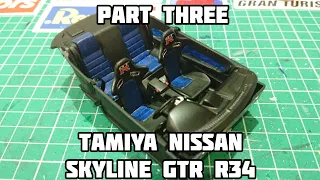 How to build Tamiya Skyline R34 - part 3 - 1/24 Nissan GTR R34 - interior details