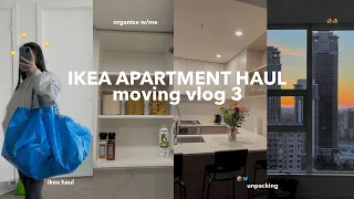 IKEA APARTMENT HAUL + ORGANIZATION & more unpacking (move in vlog 3)📦