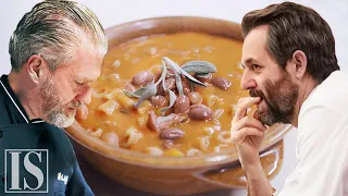 Pasta e fagioli (Italian Bean Soup): original vs. gourmet