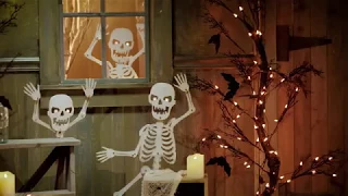 Poseable Skeleton Stakes with Color Changing Eyes Halloween Decoration - Improvements Catalog