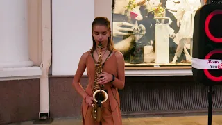 David Guetta - Titanium ft. Sia (on alto sax) Malika Smitskaya