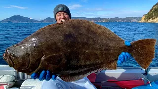 I caught a huge flounder, over 80 cm and weighing 6 kg, and left it for a week.