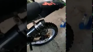 KTM LC4-400 with fake akrapovic loud noise and flames