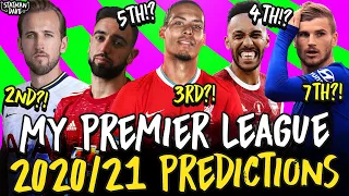 My 2020/21 Premier League Predictions | Champion, Top 4, Relegation & Top Scorer