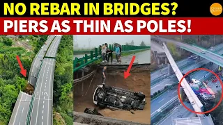 No Rebar in the Tofu-Dreg Bridges? Piers as Thin as Poles! Only Two Cars Can Topple the Bridge