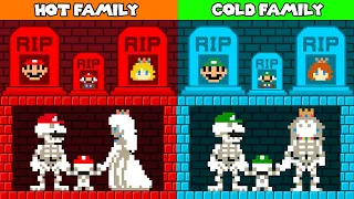 Doki Mario: R.I.P Mario Family vs Luigi Family Hot vs Cold Challenge...Please Comeback!