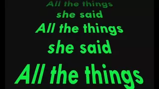 Tatu - All The Things She Said (with lyrics)