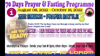 Day 1 MFM 70 Days Prayer & Fasting Programme 2022.Prayers from Dr DK Olukoya, General Overseer, MFM