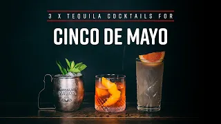 Three easy Tequila Cocktails to enjoy while celebrating Cinco de Mayo.