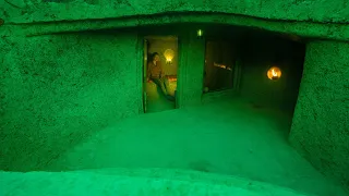 Girl Living Off Grid Solo Build The Most Secret Underground House Overnight, Catch and Cook