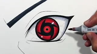 How To Draw Shisui Uchiha's Mangekyou Sharingan! - Step By Step Tutorial