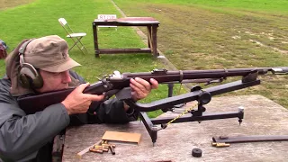 Shooting Austrian  Werndl M1867/77 with fixed bayonet