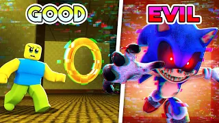 I FOUND THE *EVIL* SONIC.EXE MORPH IN ROBLOX FIND THE SONICS (ALL MORPHS UNLOCKED)