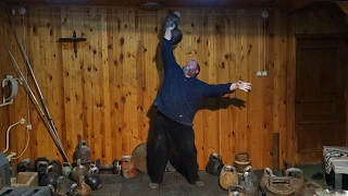 49+24 KG KETTLEBELLS ONE HAND PRESS 3 REPS ЖИМ ДВУХ ГИРЬ 49+24 КГ ОДНОЙ РУКОЙ 3 РАЗА