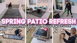 SPRING 2024 PATIO REFRESH - new furniture, new decor, cleaning & yard work!