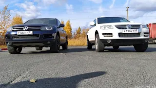 Touareg NF vs Touareg GP /clearance / измерение дорожного просвета