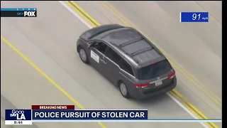 Police chase: LAPD in pursuit of reportedly stolen vehicle