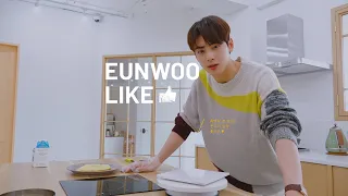 EUNWOO LIKE 👍🏻 ‘Making cake for the first time of my life 🚗'