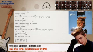 🎸 Voyage, Voyage - Desireless Guitar Backing Track with chords and lyrics