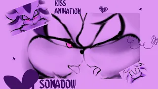 sonadow animación Shadow le roba un beso a Sonic 😘