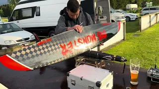 SUPER FAST HJK BIG MONSTER F3S RC PLANE-TEAMPILOT RENE🔥 16S-EVENING FLIGHT-AIRPORT MFG BUBESHEIM🚀