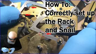 How to correctly setup the Rack and Snail on an English clock movement #EnglishMantleClockRepairs