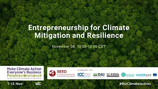 Entrepreneurship for Climate Mitigation and Resilience