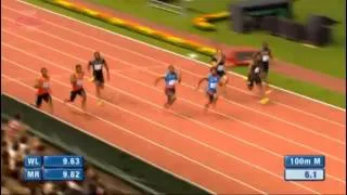▶ 100m Yohan Blake 9 69 Lausanne 2012   YouTube 720p
