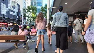 (4k) Summer Walk | George St, Sydney, NSW, Australia | DJI Osmo Pocket 3 | December 2023.