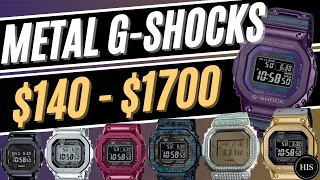Casio G-Shock “Twilight Tokyo” GMW-B5000PB-6 Compared to Lots of Metal G-Shocks