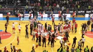 Završnica utakmice i slavlje u Pioniru! Crvena zvezda - Unikaha