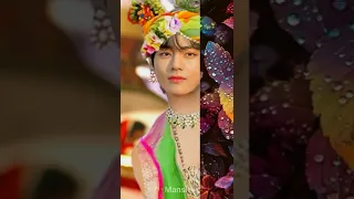 BTS and BLACKPINK Members in RadhaKrishna serial look 😍#BTS#BLACKPINK#shorts