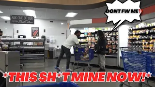 STEALING FOOD FROM STRANGERS CARTS!!!