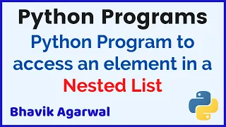 Python Program to access an element in a nested list | #shorts