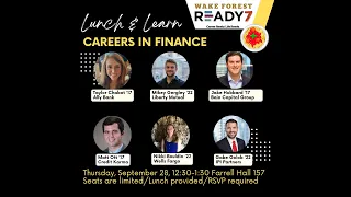 Alumni Panel: Careers in Finance 09.28.23 | Wake Forest University School of Business