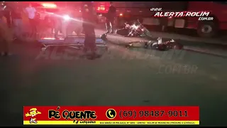 Colisão entre duas motos no Centro da cidade