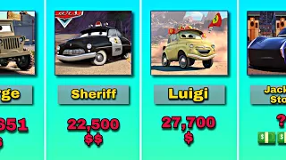 Comparison: Cars Characters Price From Oldest to Modern Part 2